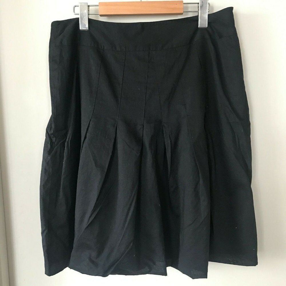 Apostrophe Black Skirt Size 12 100% Cotton
